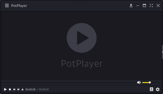 PotPlayer - стартовое окно проигрывателя